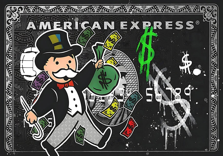 Alec Monopoly Express Canvas Posters and Prints Vintage Graffiti Painting Wall Art Picture Cuadros Home Decoration No Frame