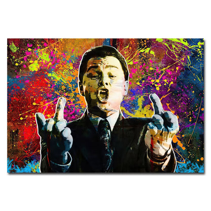 Classic Movie the Wolf of Wall Street Financial Genius Graffiti Art Posters Living Room Decor Canvas Painting Home Prints Murals