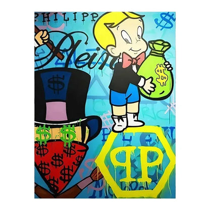 Graffiti Alec Monopoly Poster and Print Street Wall Art Canvas Paintings Rich Man Money Pop Art Picture for Home Decoration