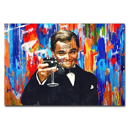 Classic Movie the Wolf of Wall Street Financial Genius Graffiti Art Posters Living Room Decor Canvas Painting Home Prints Murals